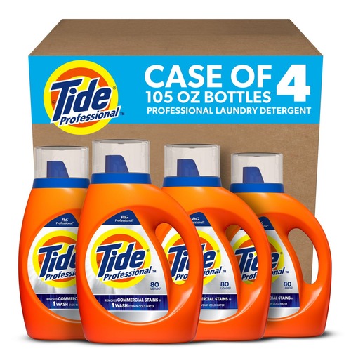 Laundry Detergents | Tide Professional 80782106 105 oz Commercial HE Liquid Laundry Detergent (4/Carton) image number 0