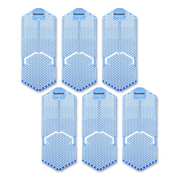 Boardwalk TSU-P-006I006I-06-AAS80 5.22 oz Vertical Urinal Screen - Cotton Blossom Scent/Blue (6/Carton)