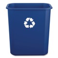 Indoor Waste Receptacles | Boardwalk TCIND712BLR 7 Gallon Polypropylene Recycling Container - Blue image number 2