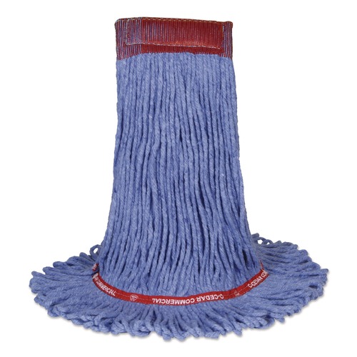 Mop Heads | Nexstep Commercial Products 97156 MaxiClean Loop-End Mop, Cotton/Synthetic, 20 oz, Blue image number 0