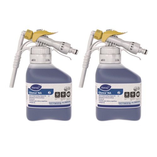 All Purpose Cleaners & Degreasers | Diversey Care 100975198 Glance NA 1.5 Liter Glass and Multi-Surface Cleaner (2/Carton) image number 0