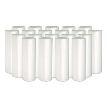 Boardwalk Z4833RNKR01 16 Gallon 6 mic 24 in. x 33 in. Perforated Roll High-Density Can Liners - Natural (50 Bags/Roll, 20 Rolls/Carton)