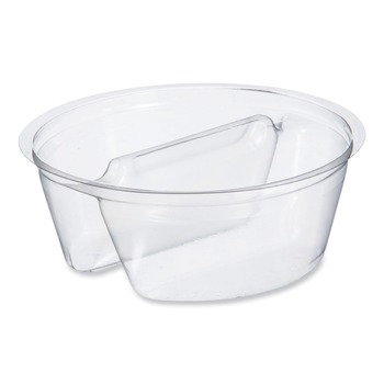 FOOD CONTAINERS PACKAGING | Dart PF35C2 3.6 in. Diameter x 1.3 in. Height Plastic Cup Insert - Clear (1000/Carton)