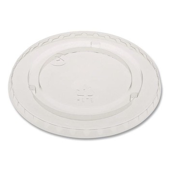 CUP LIDS | Pactiv Corp. YLP20CNH EarthChoice 9 - 20 oz. No Straw Slot Cold Cup Lids - Clear (1020/Carton)
