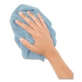 Cleaning Cloths & Wipes | Boardwalk BWK12BLUCLOTH 12 in. x 12 in. Microfiber Cleaning Cloths - Blue (12/Pack) image number 1