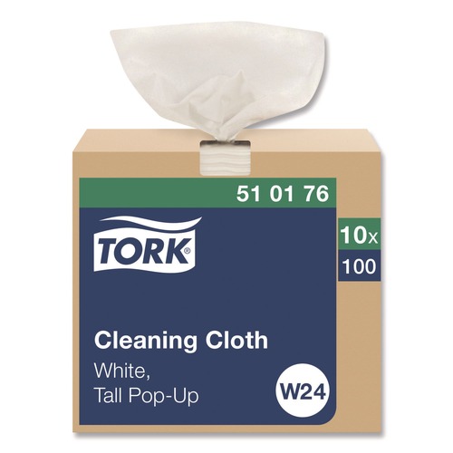Cleaning Cloths & Wipes | Tork 510176 8.46 in. x 16.13 in. Cleaning Cloth - White (1000/Carton) image number 0