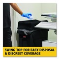 Waste Receptacle Lids | Rubbermaid Commercial FG267360BLA Slim Jim 11.38 in. x 20.5 in. x 5 in. Swing Lid - Black image number 6