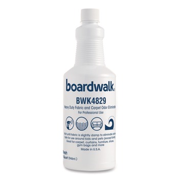 Boardwalk SOEQ-P-000I006M-80-21430 32 oz. Bottle Fabric and Carpet Deodorizer - Fresh Scent (6/Carton)