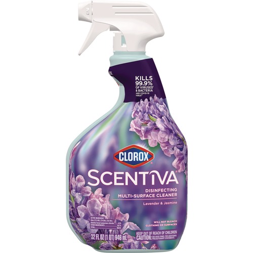 Disinfecting & Cleaning Solutions | Clorox 60523EA Scentiva 32 oz Spray Bottle Multi Surface Cleaner - Tuscan Lavender and Jasmine image number 0