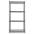 Racks & Shelving | Alera ALESW503618BL NSF Certified Industrial 36 in. x 18 in. x 72 in. 4-Shelf Wire Shelving Kit - Black image number 1