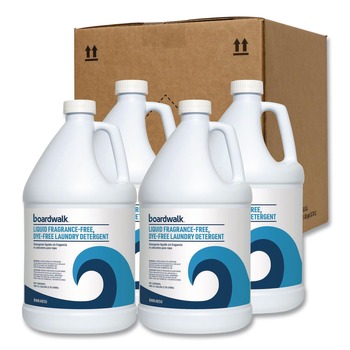  | Boardwalk BWK4850 1 Gallon Dye-Free Liquid Laundry Detergent - Unscented (4/Carton)