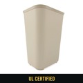 Indoor Waste Receptacles | Rubbermaid Commercial FG254400BEIG 10 Gallon Fiberglass Wastebasket - Beige image number 3