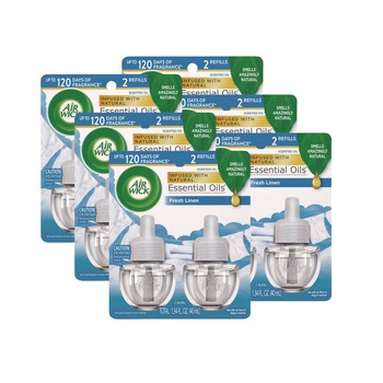 Air Wick 62338-82291 0.67 oz. Scented Oil Twin Refill - Fresh Linen (6/Carton)