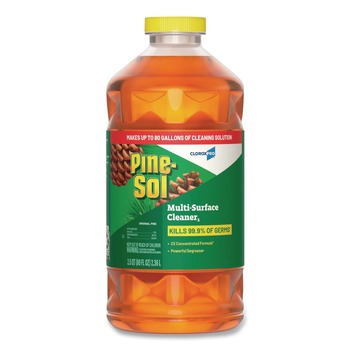 Pine-Sol 60606EA CloroxPro 80 oz. Concentrated Multi-Surface Disinfectant Cleaner - Original Pine