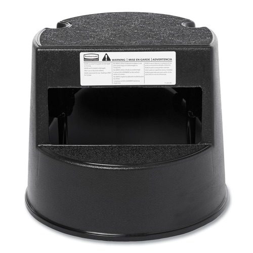 Step Stools & Ladders | Rubbermaid Commercial FG252300BLA 13-1/2 in. 350 lbs. Capacity Rolling Step Stool with Retractable Casters - Black image number 0