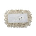 Mop Heads | Boardwalk BWK1312 12 in. x 5 in. Cotton Dust Mop Head - White image number 0