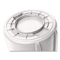 Indoor Waste Receptacles | Rubbermaid Commercial FG261000WHT 10 gal. Vented Round Plastic Brute Container - White image number 2