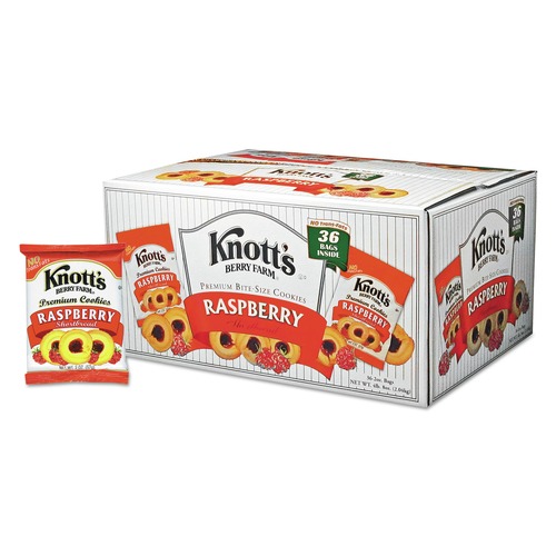Perforated Roll & Hand Towels | Knott's Berry Farm BIS59636 2 oz. Pack Premium Berry Jam Shortbread Cookies - Raspberry (36/Carton) image number 0