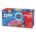 Resealable Bags | Ziploc 351317BX 9.63 in. x 8.5 in. Quart Triple System Seal Double Zipper Storage Bags - Clear (48/Box) image number 3