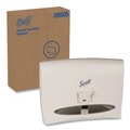 Toilet Seat Cover Dispensers | Scott 09505 17.5 in. x 2.25 in. x 13.25 in. Personal Seat Cover Dispenser - White image number 0