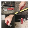 Knives & Multi-Purpose Tools | GreatNeck 12614 1.25 in. Blade 3.5 in. Aluminum Handle Quick Change Lock Back Utility Knife - Red image number 8