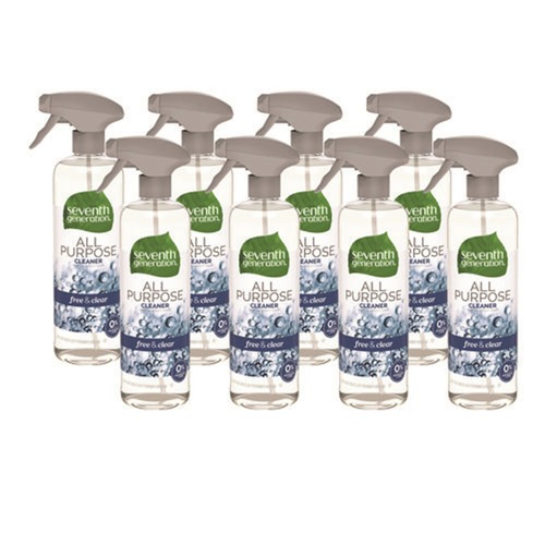 All Purpose Cleaners & Degreasers | Seventh Generation 44713CT 23 oz. Trigger Spray Bottle Natural All-Purpose Cleaner - Free and Clear/Unscented (8/Carton) image number 0