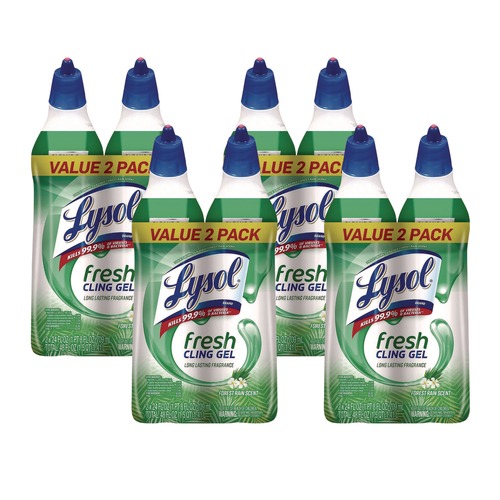Toilet Bowl Cleaners | LYSOL Brand 19200-98015 24 oz. Cling and Fresh Toilet Bowl Cleaner - Forest Rain (4/Carton) image number 0