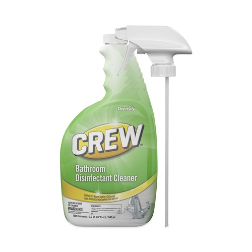 Disinfecting & Cleaning Solutions | Diversey Care CBD540199 32 oz. Spray Bottle Crew Bathroom Disinfectant Cleaner - Floral Scent (4/Carton) image number 0