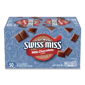 COCOA | Swiss Miss GOV47491 0.73 oz. Packets Hot Cocoa Mix - Regular (50 Packets/Box)