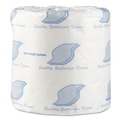 Perforated Roll & Hand Towels | GEN GN218 1-Ply Septic Safe Individually Wrapped Rolls Standard Bath Tissue - White (1000 Sheets/Roll, 96 Wrapped Rolls/Carton) image number 1