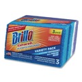 Scouring Pads & Sticks | Brillo 21035 Estracell 4.5 in. x 2.75 in. Scrub Sponge Variety Pack - Blue/Purple/White (8/Carton) image number 3