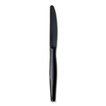 Disposable Knives | Boardwalk BWKKNIHWPSBIW Heavyweight Wrapped Polystyrene Knife - Black (1000/Carton) image number 0