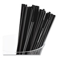 Straws/Stems/Sticks | AmerCareRoyal S1525BK7 7.5 in. Plastic Sip Straws - Black (10000/Carton) image number 0