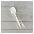 Disposable Spoons | Boardwalk BWKSOUPMWPPIW 4.86 in. Mediumweight Wrapped Polypropylene Plastic Soup Spoon Cutlery - White (1000/Carton) image number 4