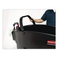 Carts & Trucks | Rubbermaid Commercial FG9W7300BLA Executive Series Mega Brute 120 Gallon Plastic Rectangular Mobile Container - Black image number 3