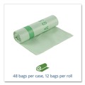 Repro Trash Bags | Stout by Envision E3039E11 EcoSafe-6400 30 in. x 39 in. 1.1 mil. 30 Gallon Compostable Bags - Green (48/Box) image number 3