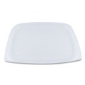 Food Containers & Lids | World Centric RDLCS24 6.5 in. x 7.5 in. x 0.3 in. PLA Rectangular Plastic Deli Container Lids - Clear (600/Carton) image number 0