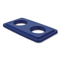 Waste Receptacle Lids | Suncast Commercial TCNLID02BLD 11.87 in. x 20.25 in. x 1.41 in. 23-Gallon Resin Slim Trash Can Bottle and Can Lid - Blue image number 0