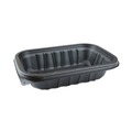 Food Containers & Lids | Pactiv Corp. YCNB9X624000 24 oz. 8.66 in. x 5.75 in. x 1.97 in. EarthChoice Entree2Go Takeout Container - Plastic, Black (300/Carton) image number 0