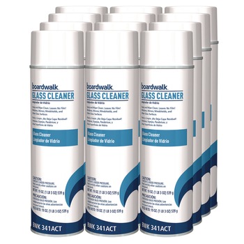 DISINFECTING AND CLEANING SOLUTIONS | Boardwalk 1041288 19 oz. Aerosol Spray Heavy-Duty Glass Cleaner - Sweet Scent (12/Carton)