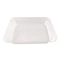 Food Containers & Lids | Handi-Foil HFA 321LDL 10.75 in. x 10.19 in. x 1.63 in. Plastic Dome Lid - Clear (100/Carton) image number 2