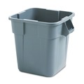 Indoor Waste Receptacles | Rubbermaid Commercial FG352600GRAY 28 Gallon Polyethylene Square Brute Container - Gray image number 0