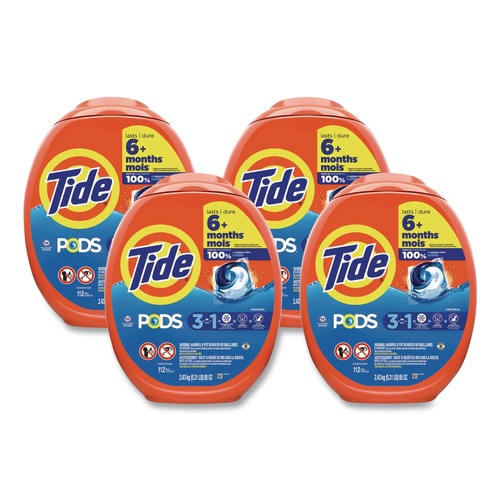 Laundry Detergents | Tide 80870814 112 Pods/Tub Pods - Tide Original (4/Carton) image number 0