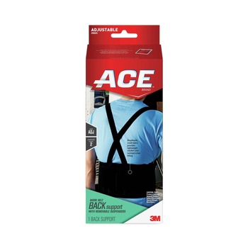 BACK SUPPORT HARNESSES AND BELTS | ACE 208605 Work Belt with Removable Suspenders, Up to 48 in. Waist Size - One Size Fits All/Black