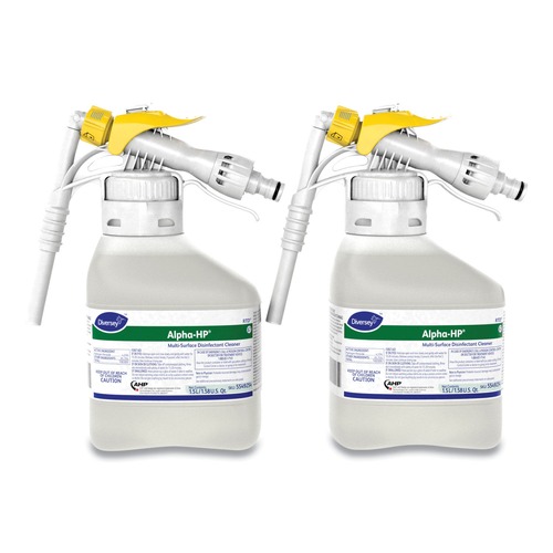 Disinfecting & Cleaning Solutions | Diversey Care 5549254 Alpha-Hp Multi-Surface 1.5 L Disinfectant Cleaner - Citrus Scent (2/Carton) image number 0