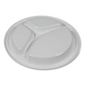 Plates | Tablemate 19644WH Plastic Dinnerware, Compartment Plates, 9-in Dia, White, 125/pack image number 4