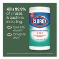 Cleaning Cloths & Wipes | Clorox 01593 7 in. x 8 in. 1-Ply Bleach Free Disinfecting Wipes - Fresh Scent, White (12 Canisters/Carton) image number 7