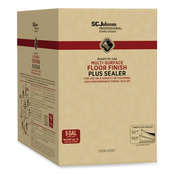 SC Johnson 362834 5 gal. Bag-in-Box Ready-To-Use Multi-Surface Floor Finish Plus Sealer - Light Fresh Scent