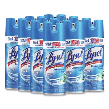 DISINFECTANTS AND SANITIZERS | LYSOL Brand 19200-02845 12.5 oz. Aerosol Spring Waterfall Liquid Disinfectant Spray (12/Carton)