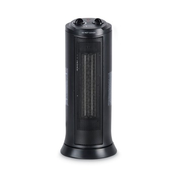 HEATERS | Alera ALEHECT17 7.37 in. x 7.37 in. x 17.37 in. 1,500 Watts Mini Tower Ceramic Heater - Black
